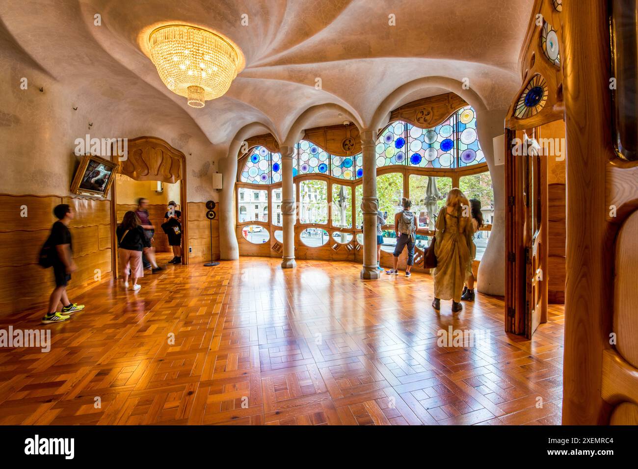 Interior of Casa Batllo modernism design by Antoni Gaudi, old town ...
