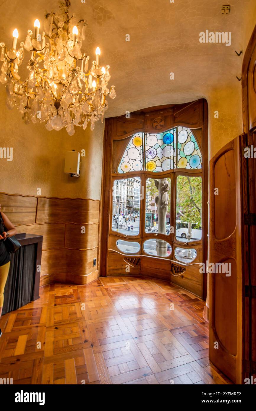 Interior of Casa Batllo modernism - Interior Of Casa Batllo Modernism Design By Antoni Gaudi Old Town Barcelona Spain 2XEMRE2