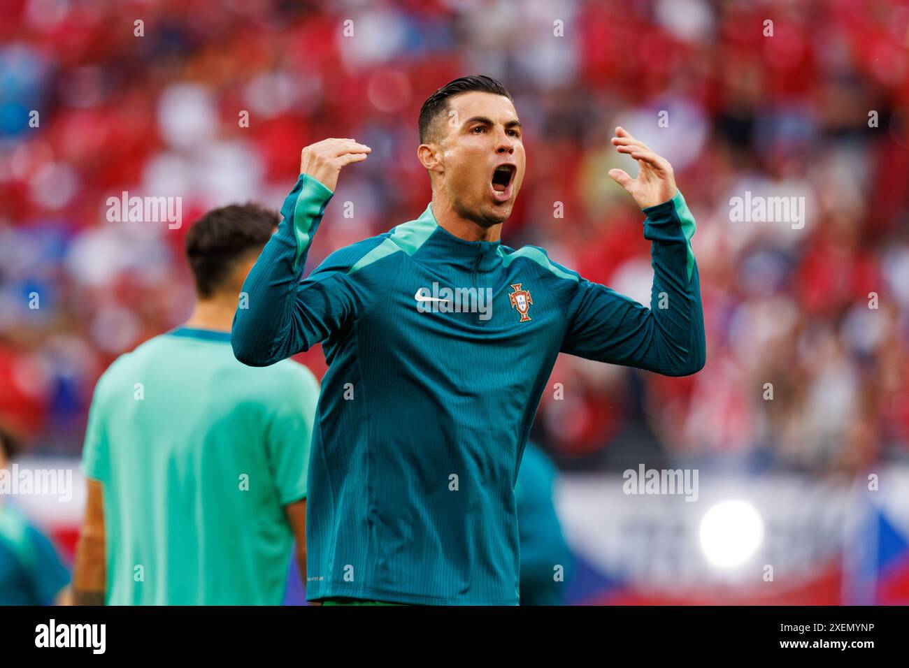 Cristiano Ronaldo seen during UEFA Euro 2024 game between national ...