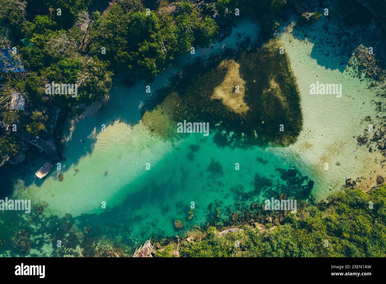 Aerial view lush island clear hi-res stock photography and images - Alamy