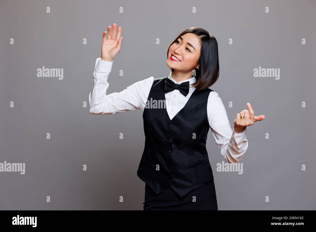 Joyful carefree attractive asian hi-res stock photography and images ...