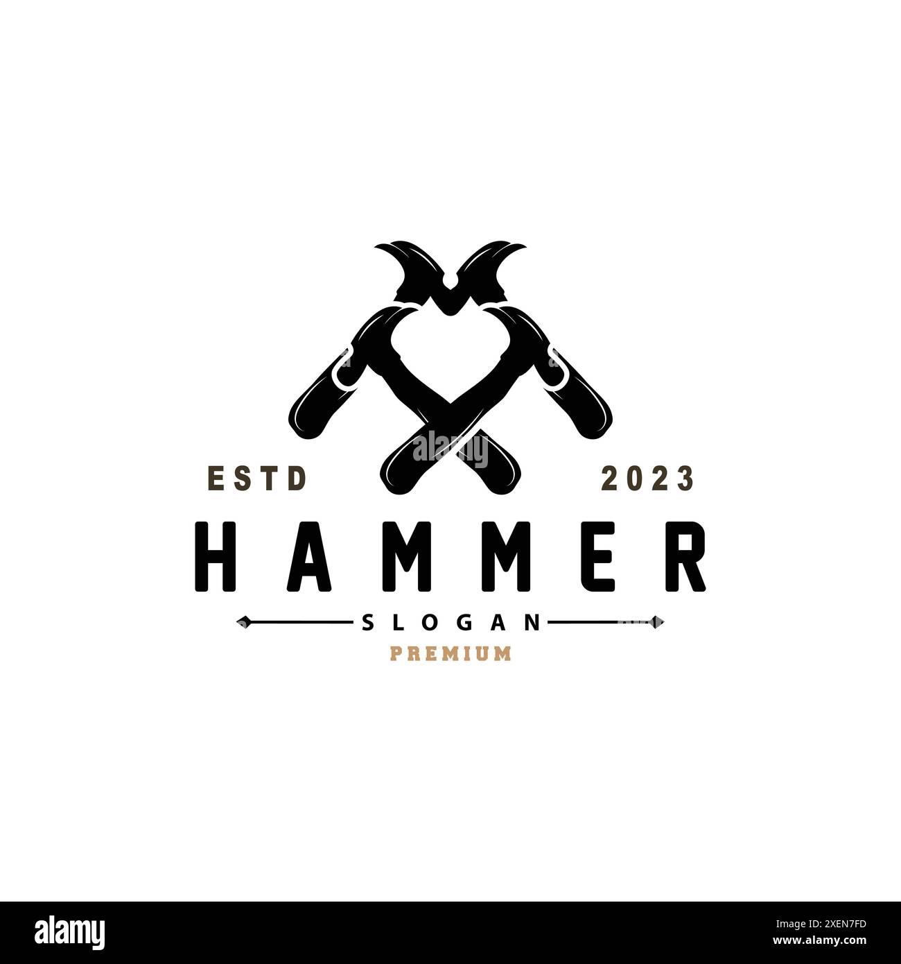 Hammer Logo, Builder Tools Inspiration Design, Vector Vintage Carpentry ...