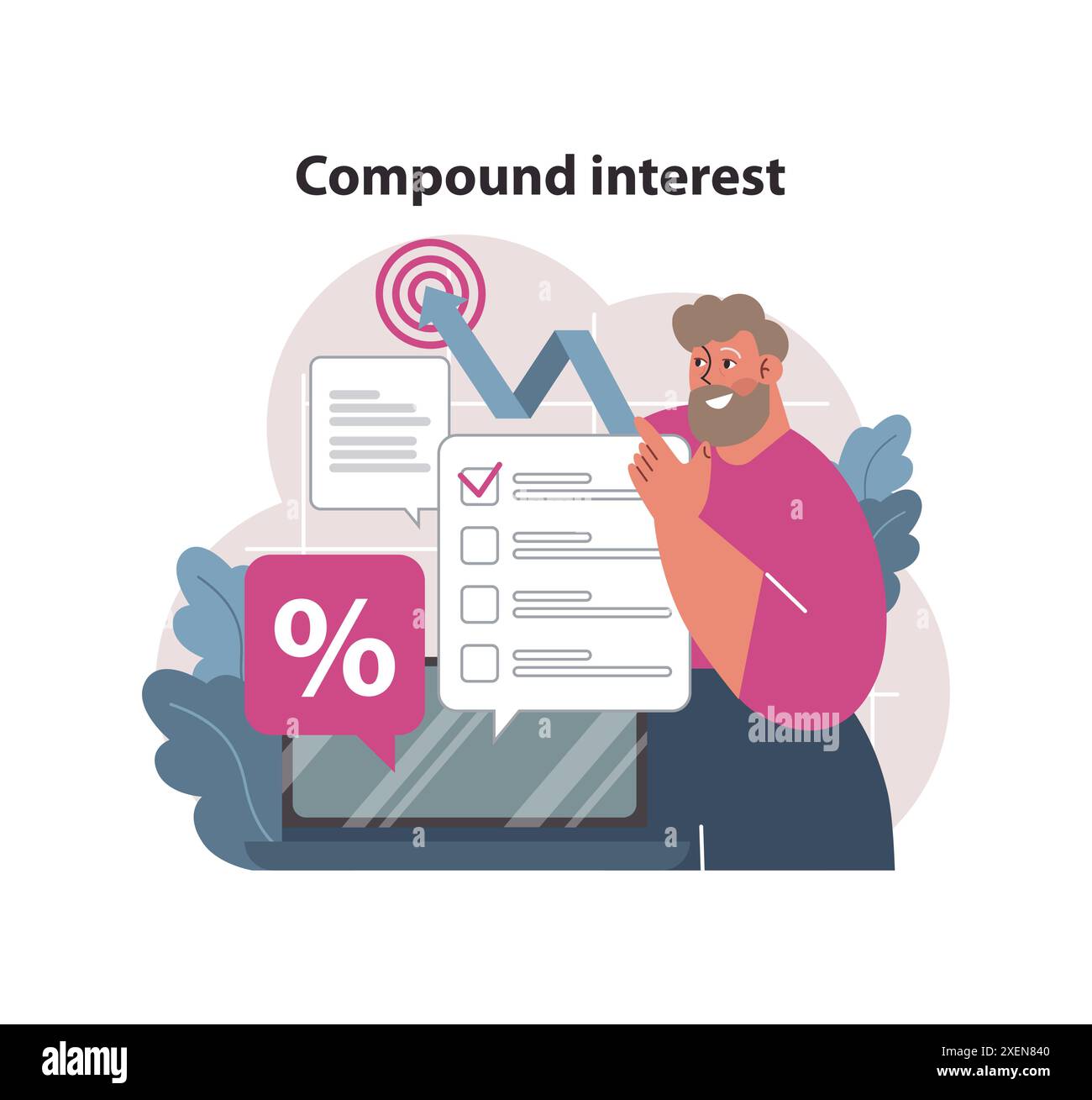 Financial independence, FIRE concept. Compound interest. Financial ...