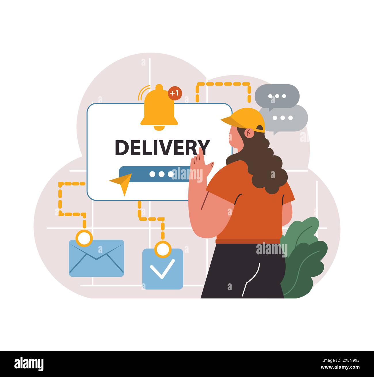Delivery notification Stock Vector Images - Alamy