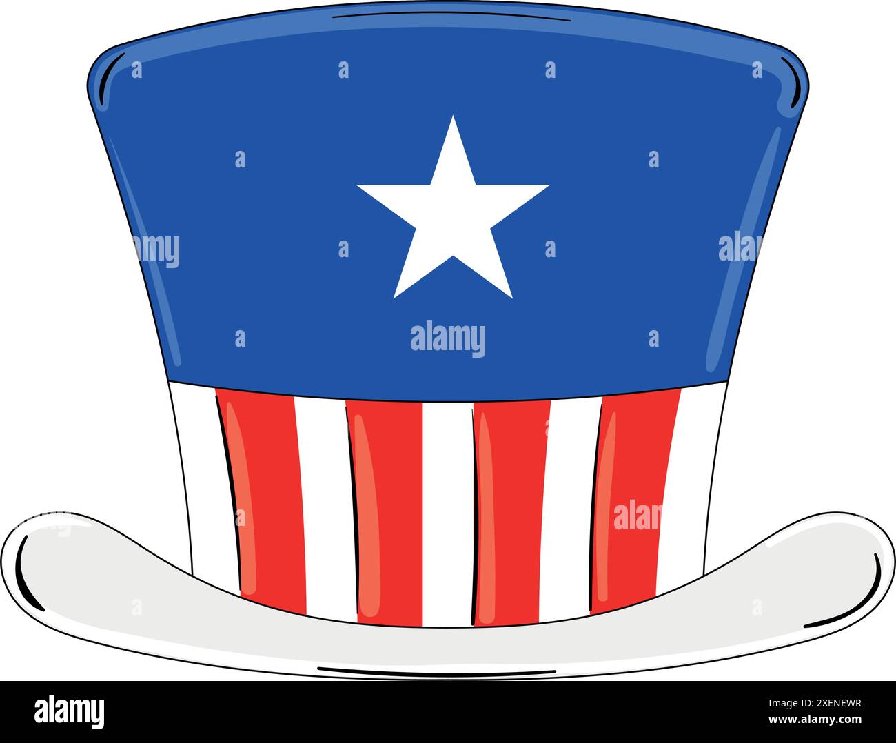 Traditional american hat 4th of July Vector illustration Stock Vector ...