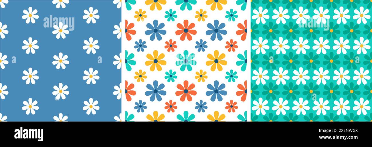 Floral Seamless Pattern Design Illustration with Blooming Branches and ...