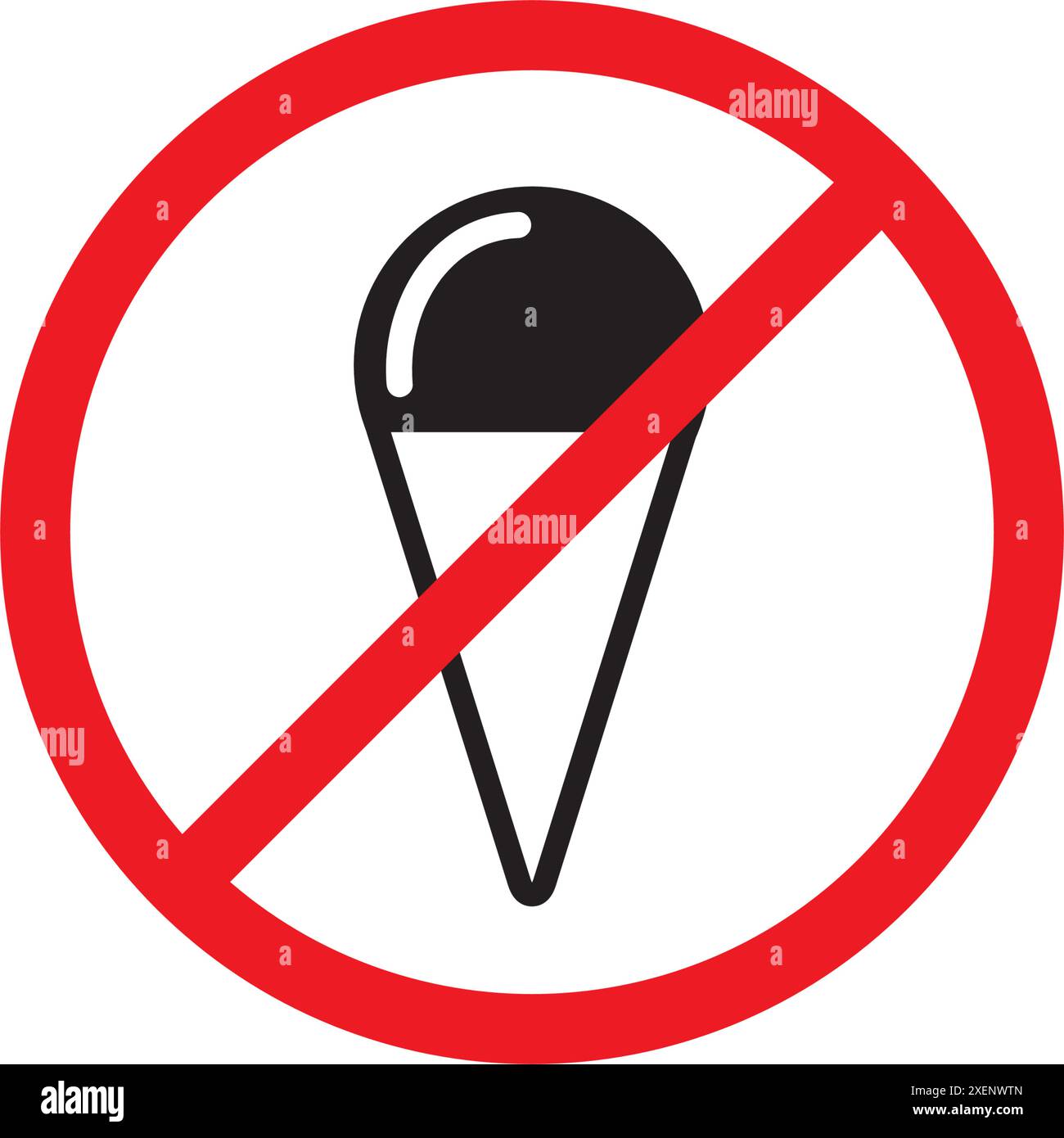 Ice cream danger sign hi-res stock photography and images - Alamy