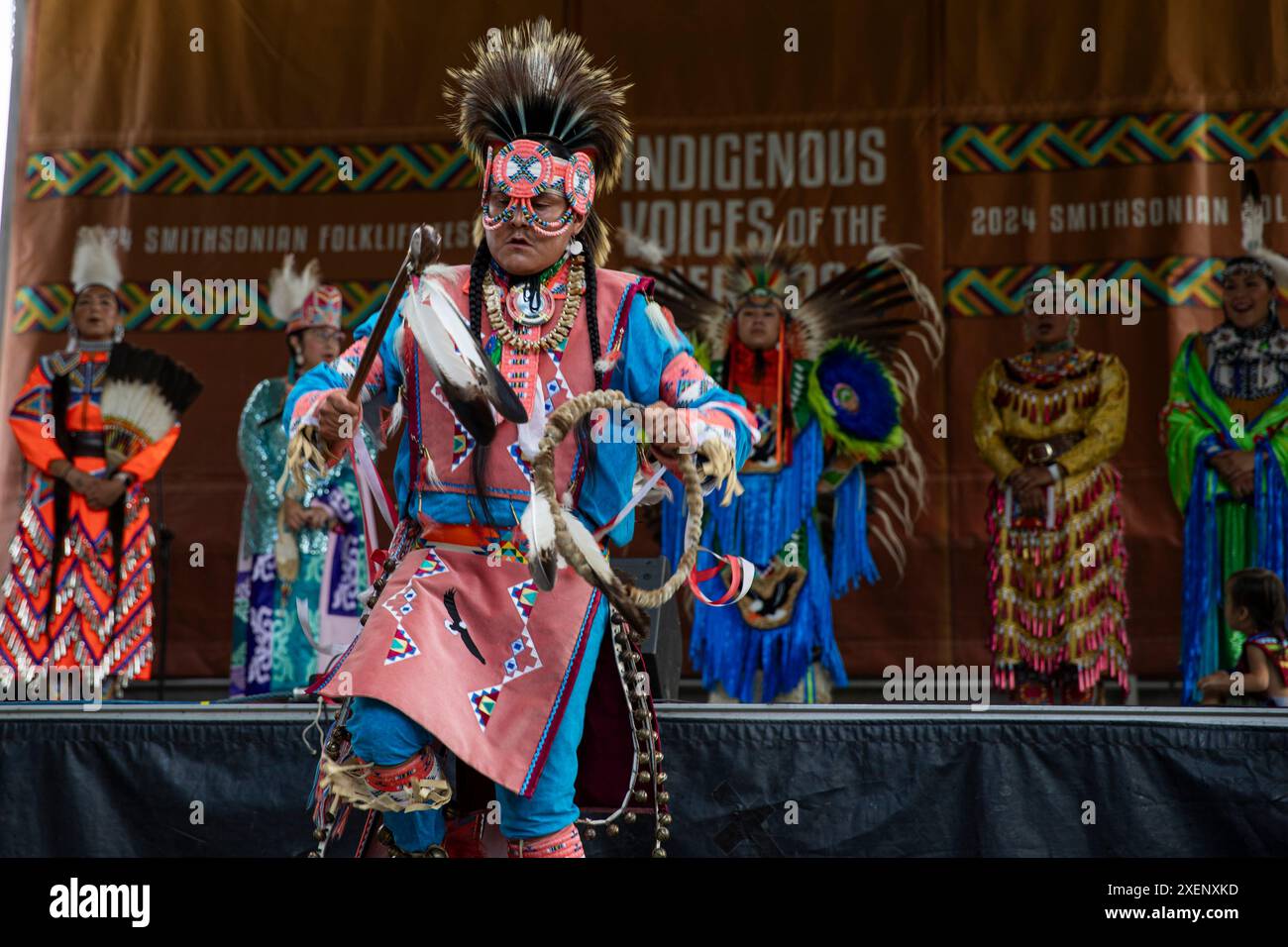 Washington Dc, United States. 28th June, 2025. An indigenous performer
