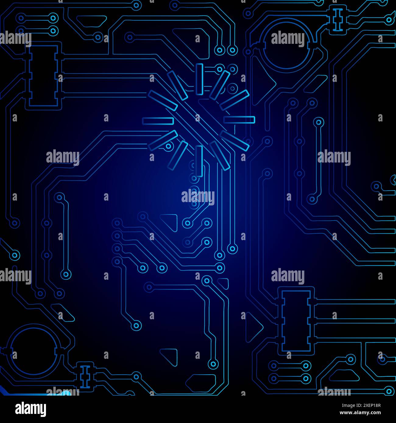 High tech technology geometric and connection system background with ...