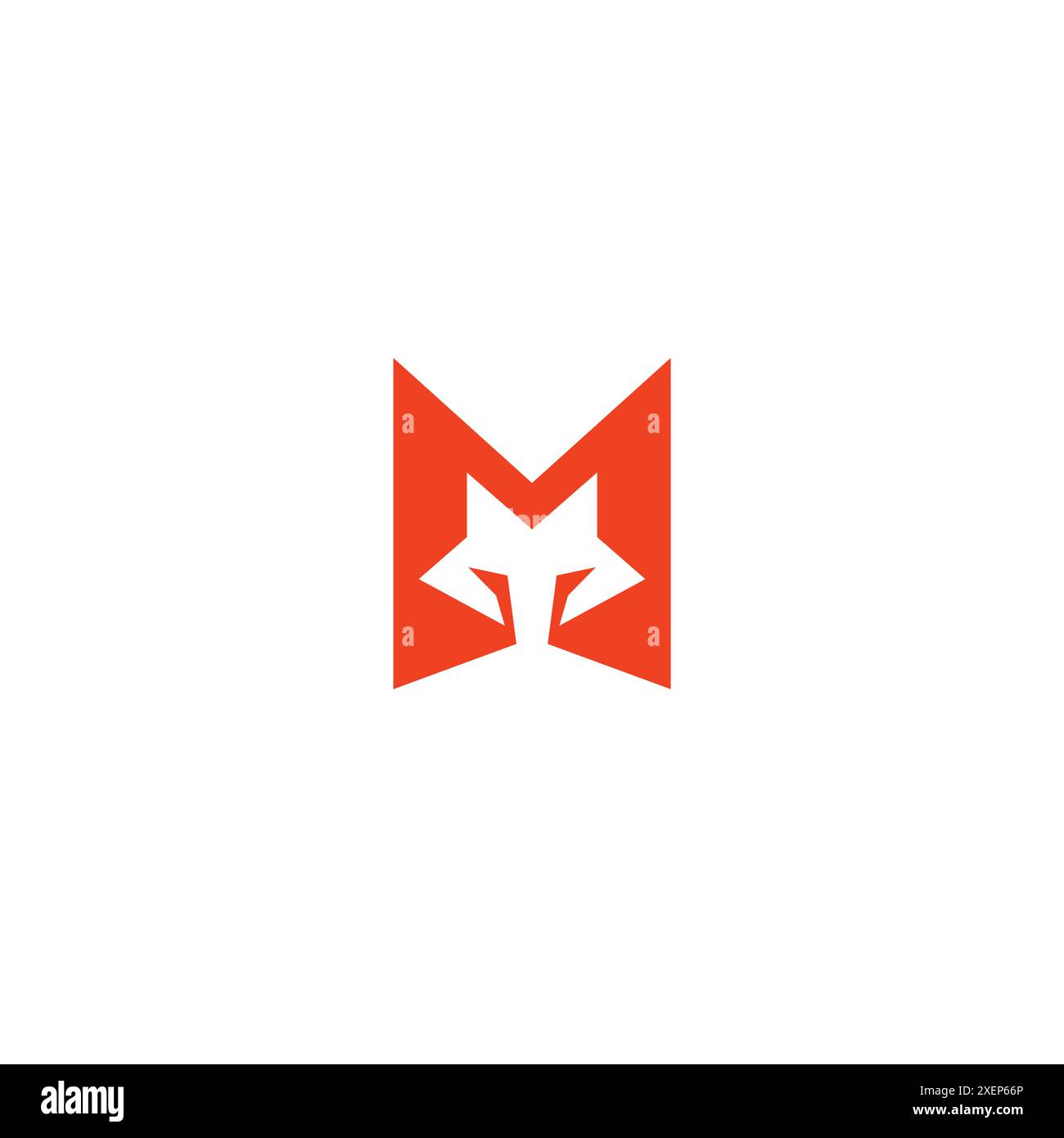 Letter M fox Logo Vector Illustration. M Fox Icon Stock Vector