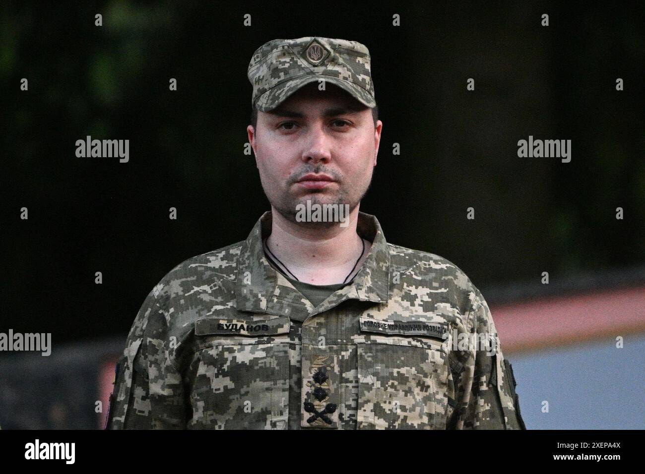 Lviv, Ukraine - July 8, 2023: Head of Ukraine's Military Intelligence Kyrylo Budanov in Lviv. Stock Photo