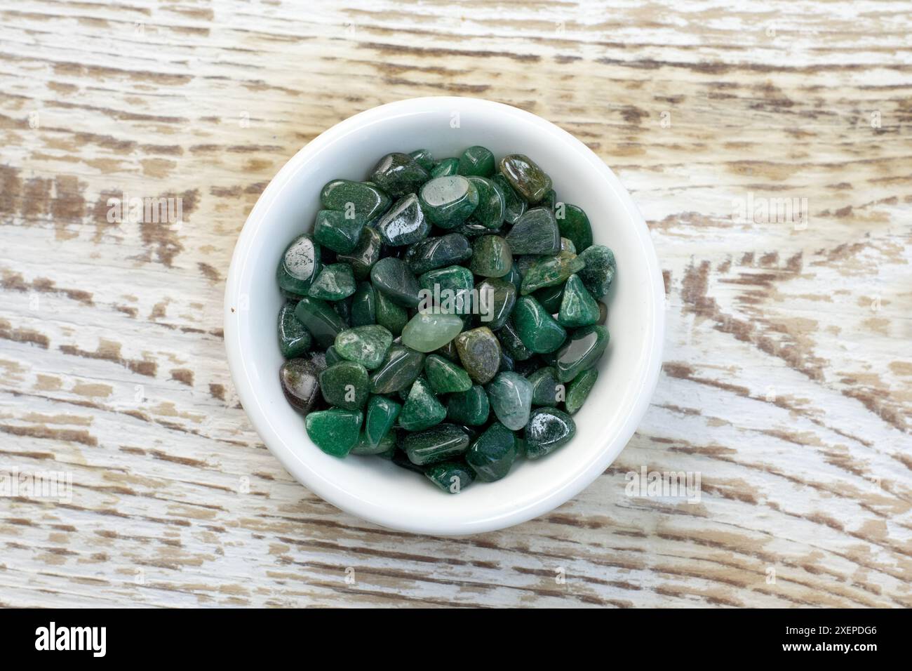 Macroshooting of natural mineral rock specimen - tumbled green ...