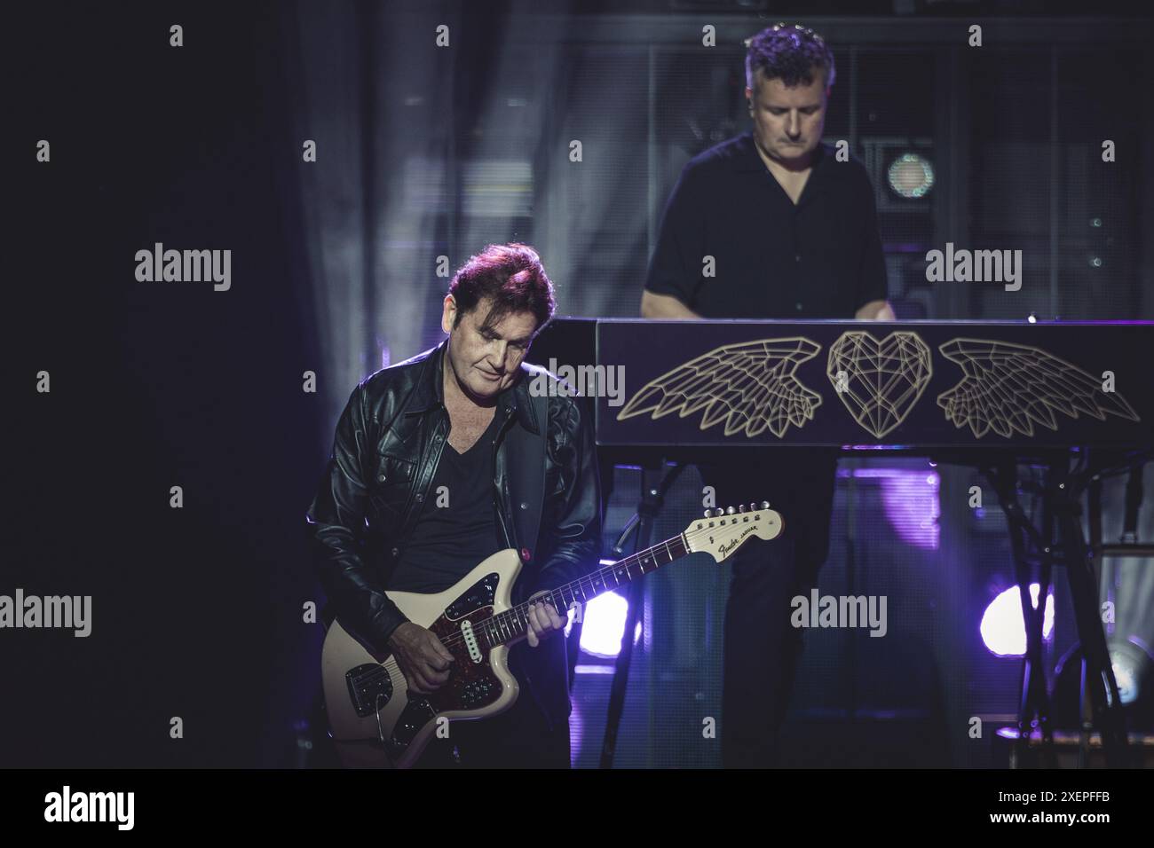 Charlie Burchill of the group Simple Minds during the Global Tour 2024 ...