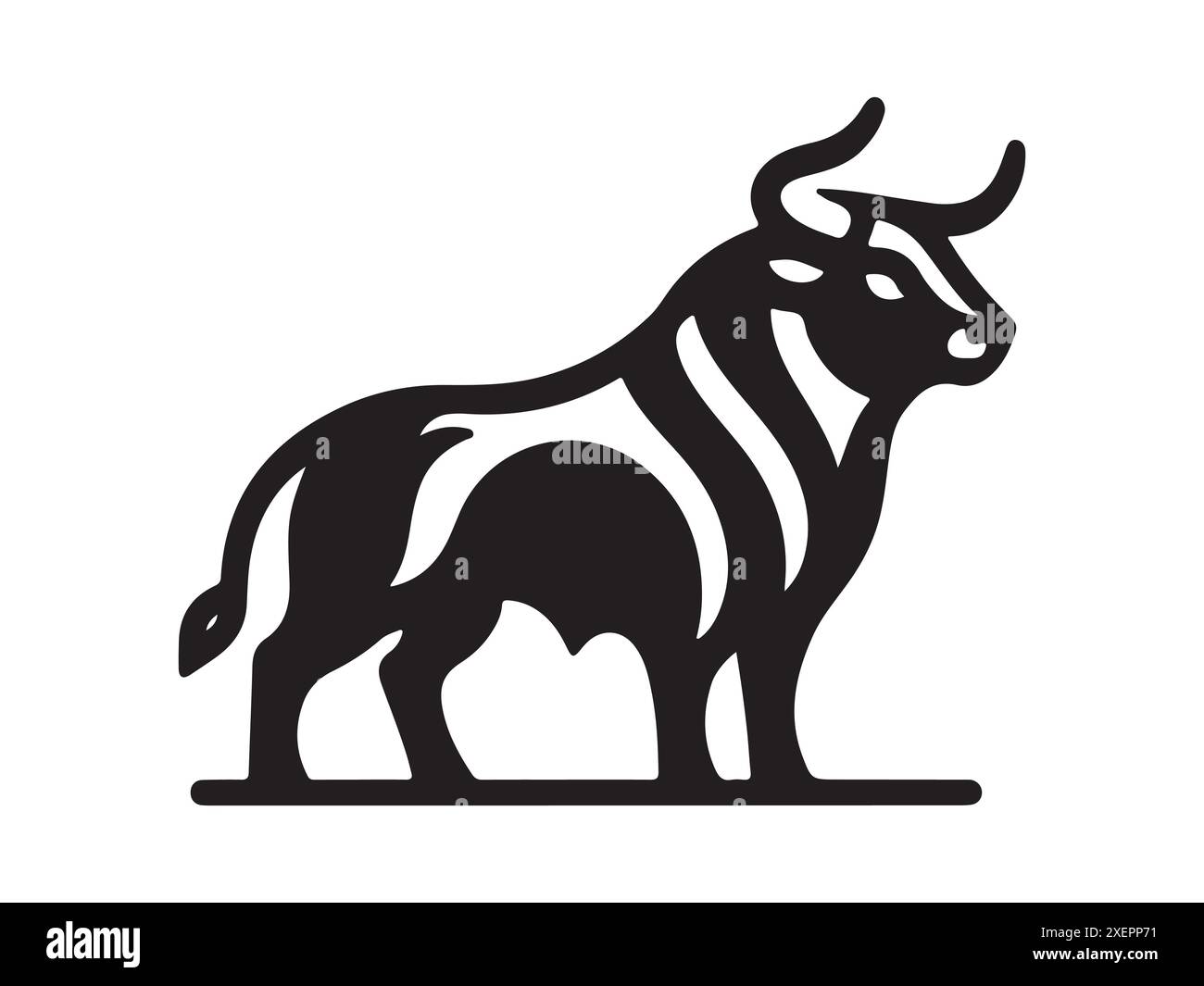 Bull Logo Design Icon Symbol Vector Template. Flat style. Bull Vector ...