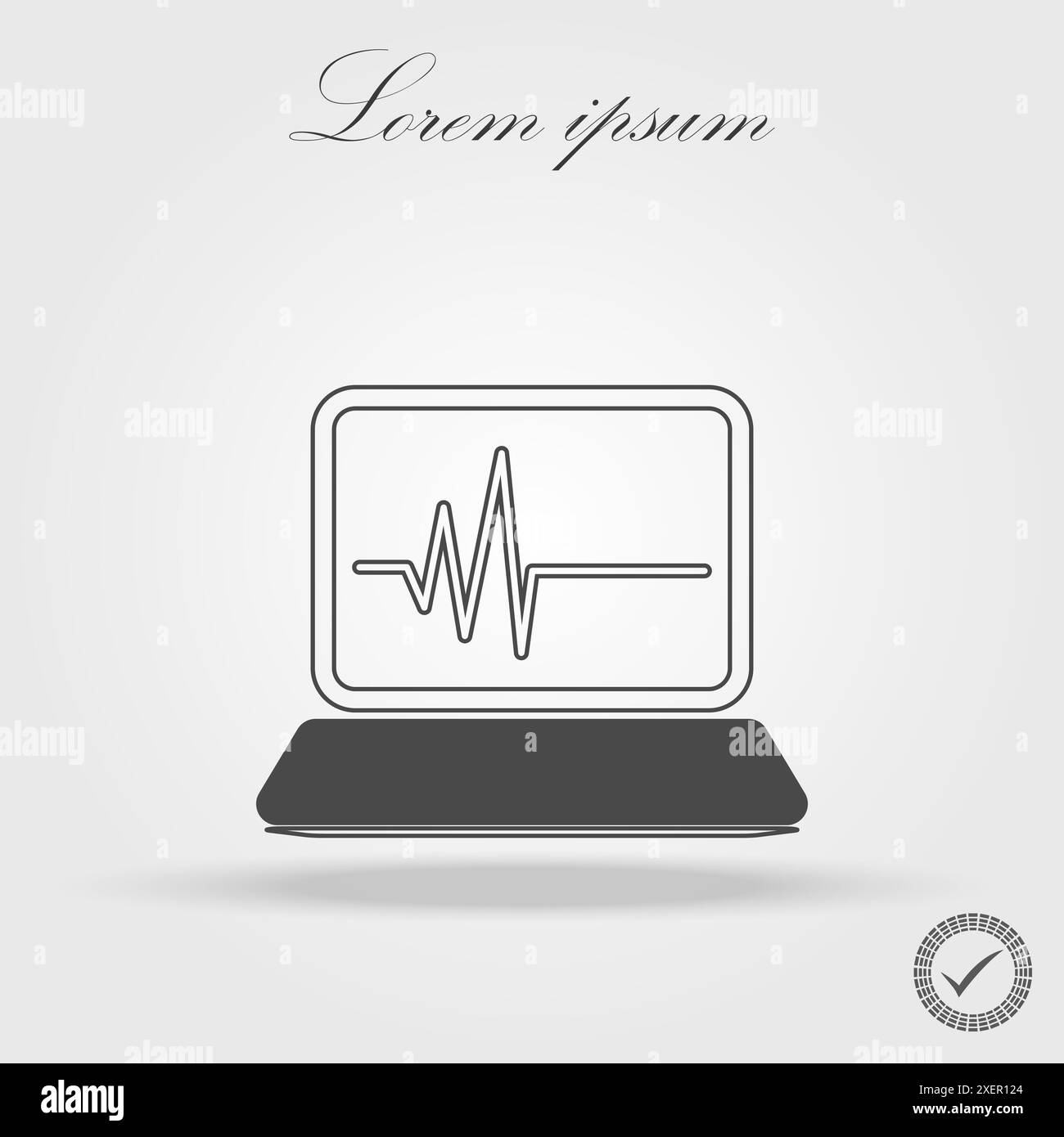 computer diagnostics icon laptop test isolated technical Stock Vector ...