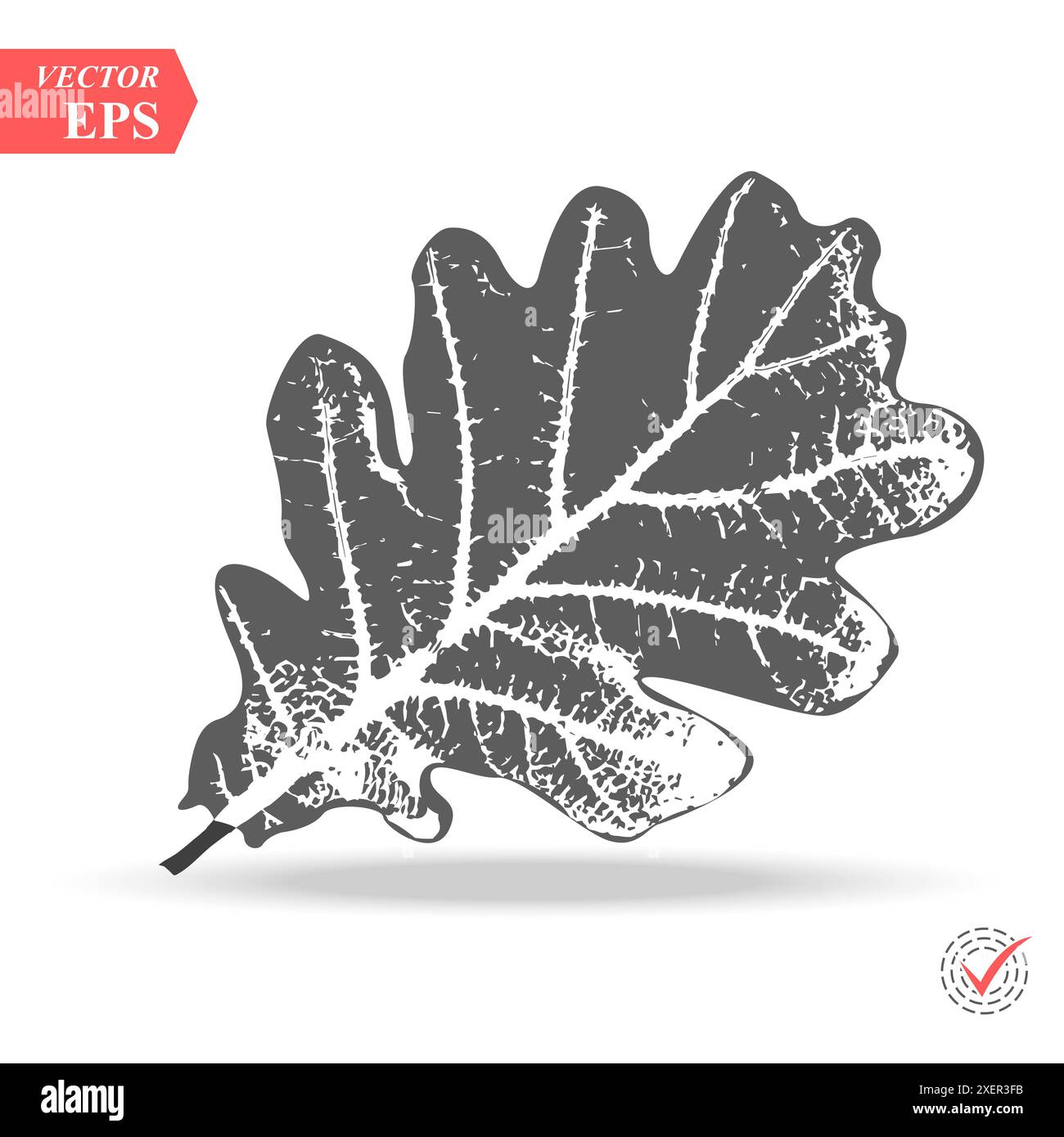 Oak Leaf vector illustration icon in black simple design eps Stock ...