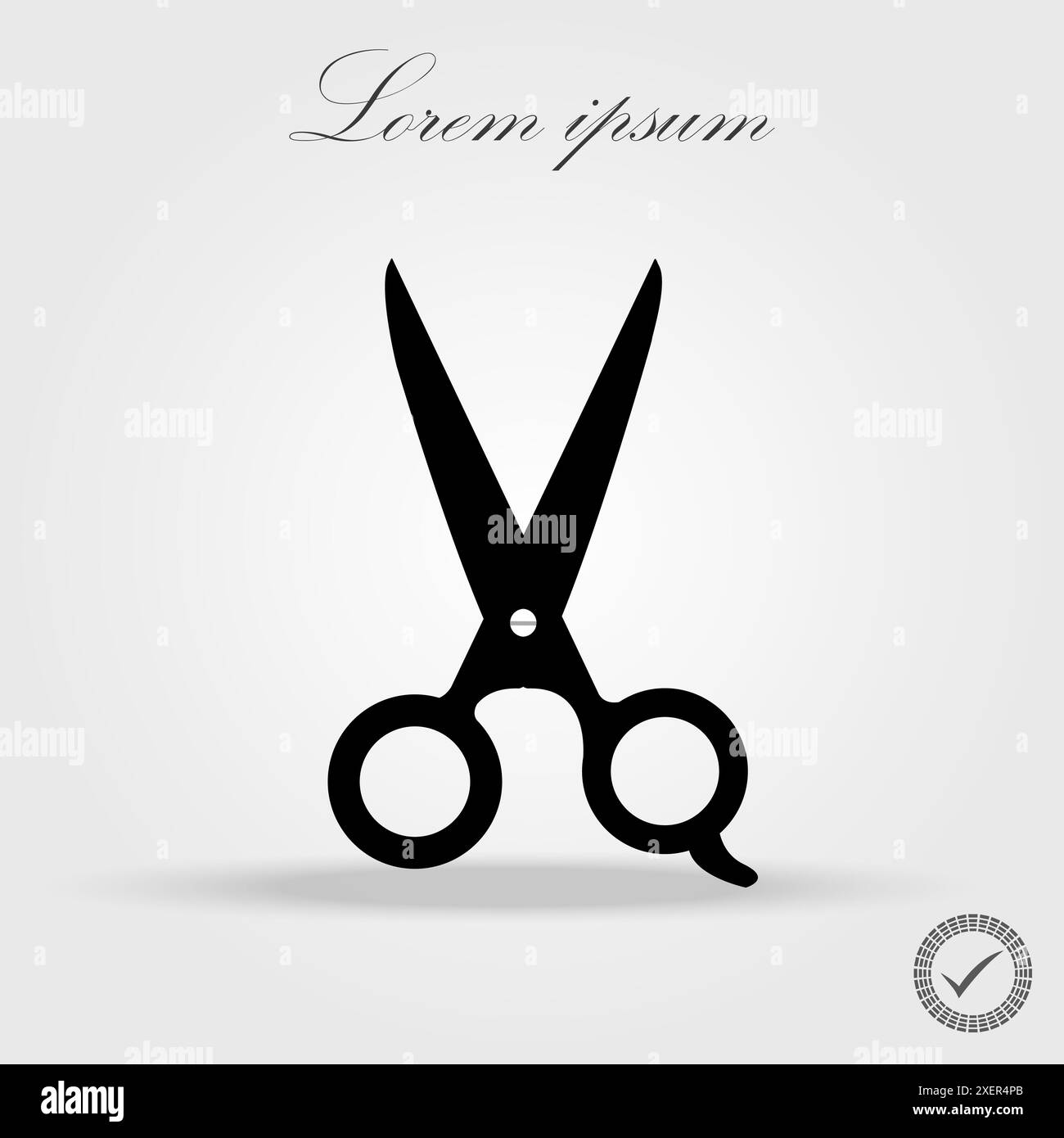 Scissors symbol isolated on white background. Vector illustration Stock ...