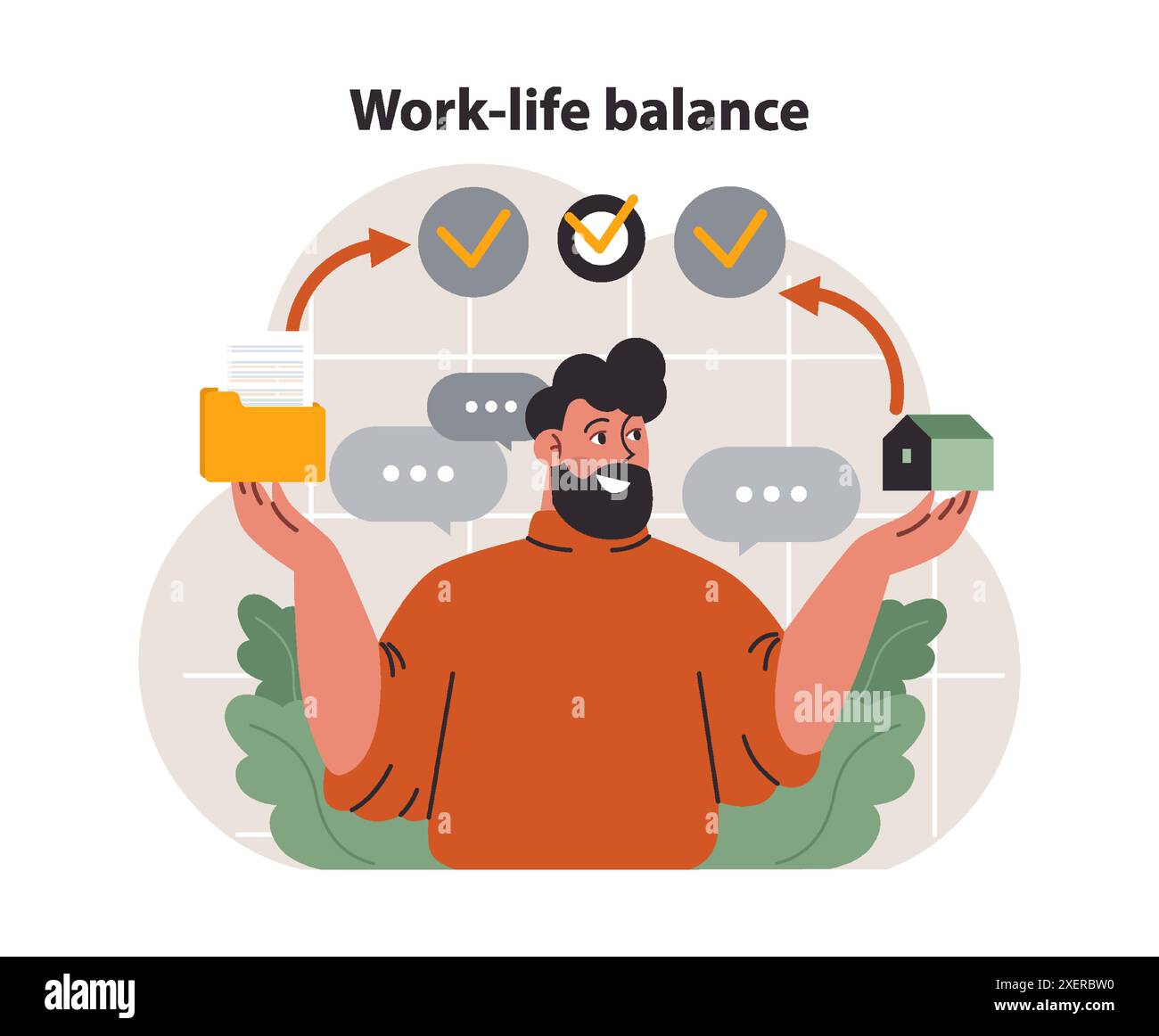 Work boundaries Stock Vector Images - Alamy