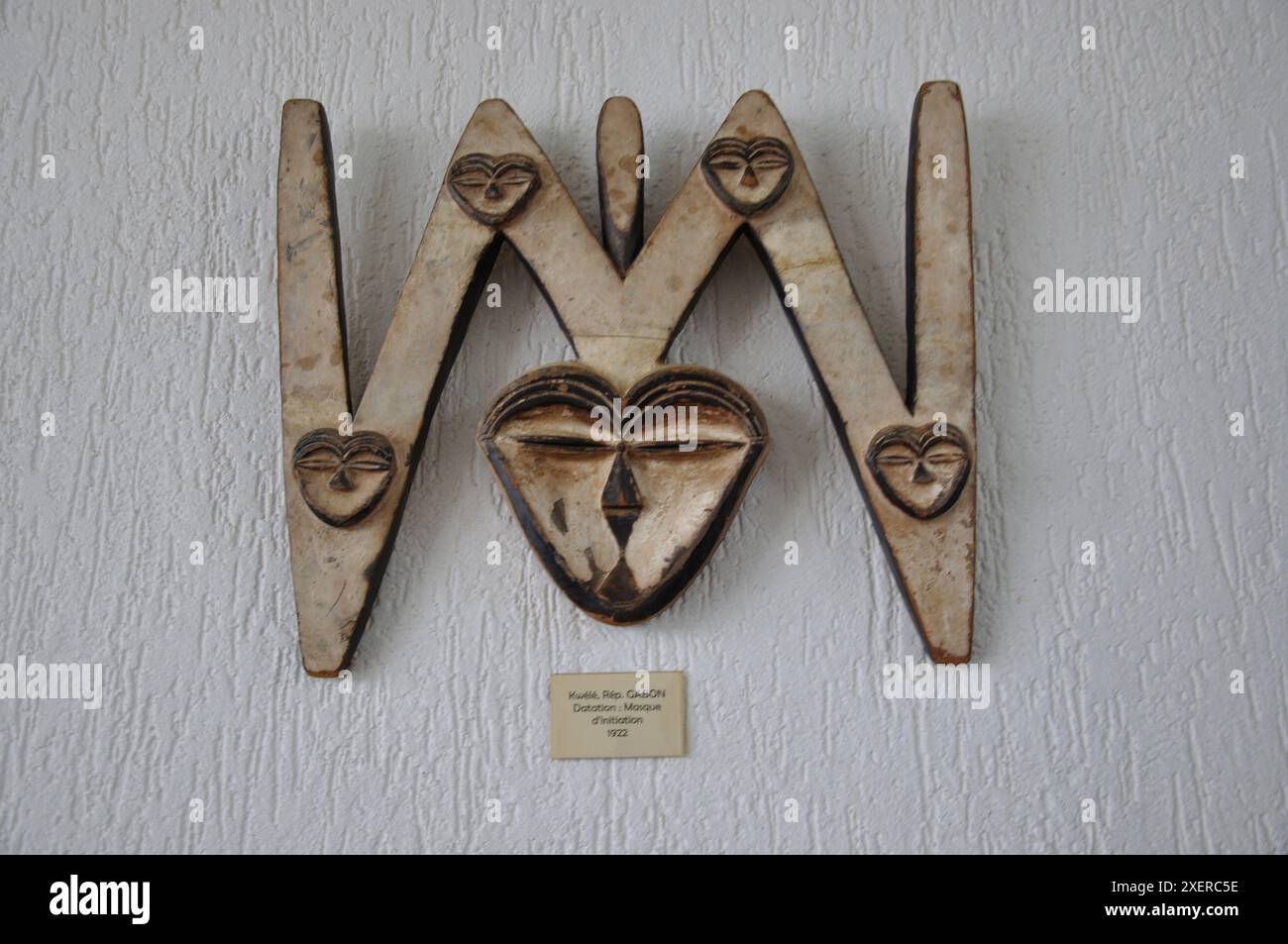 Gabonese Initiation Mask, National Museum, Lome, Togo - 1922 Stock Photo