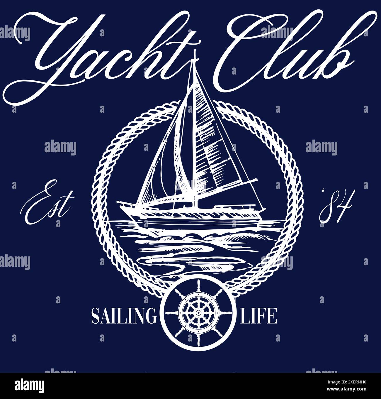Yacht Club nautical luxury sea ocean Sailing Boat Anchor slogan sailor ...