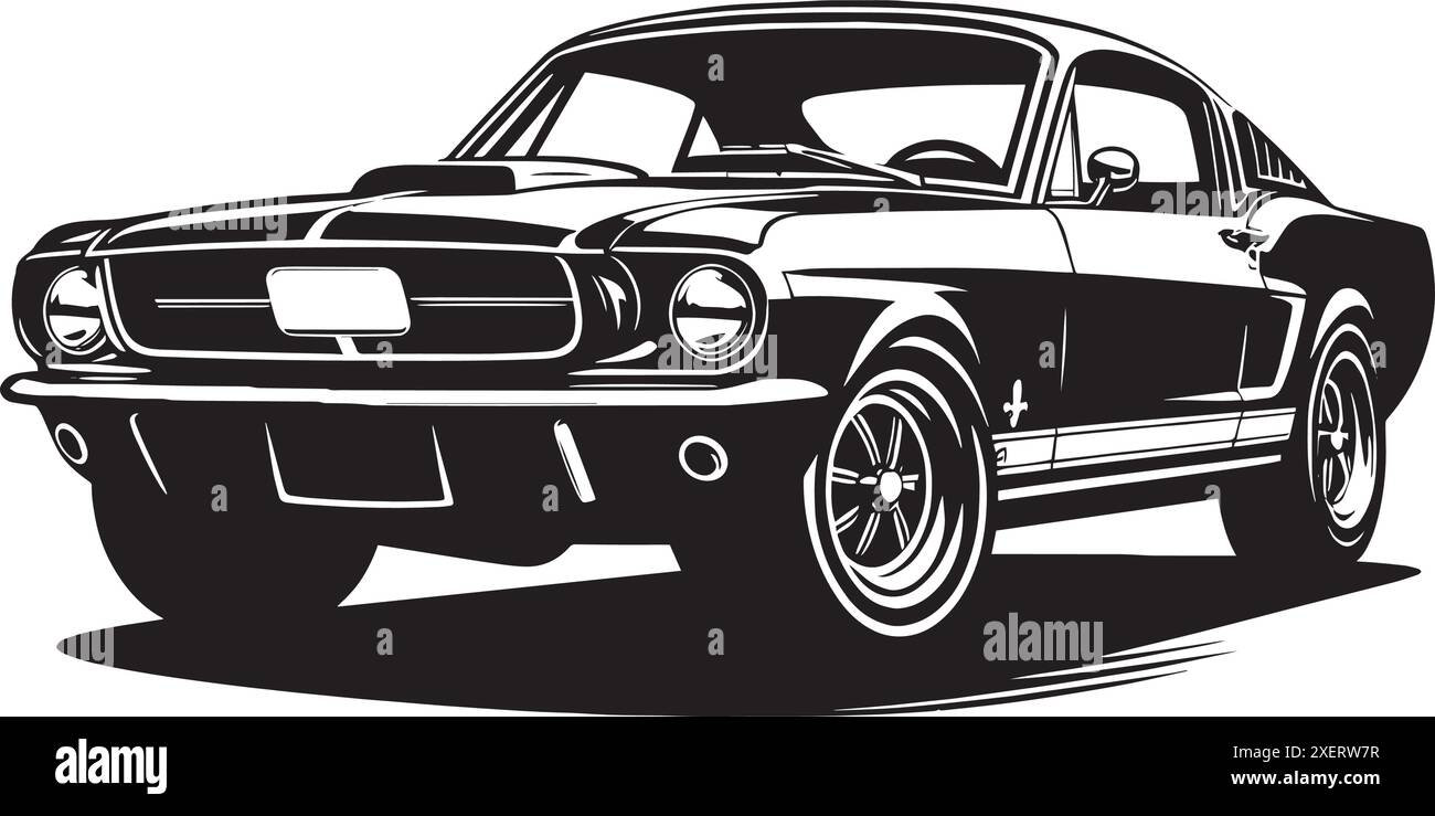 Cartoon classic car Stock Vector Images - Alamy