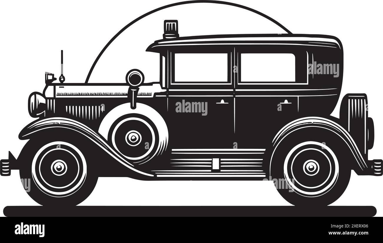 Cartoon classic car Stock Vector Images - Alamy