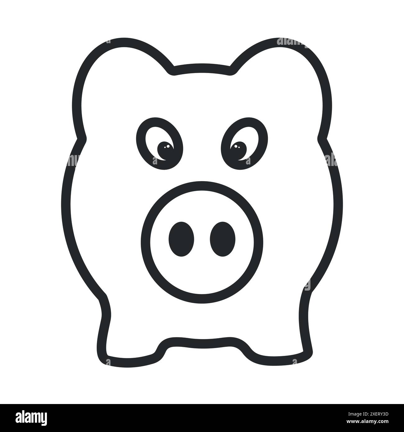 Pig outline vector icon Stock Vector