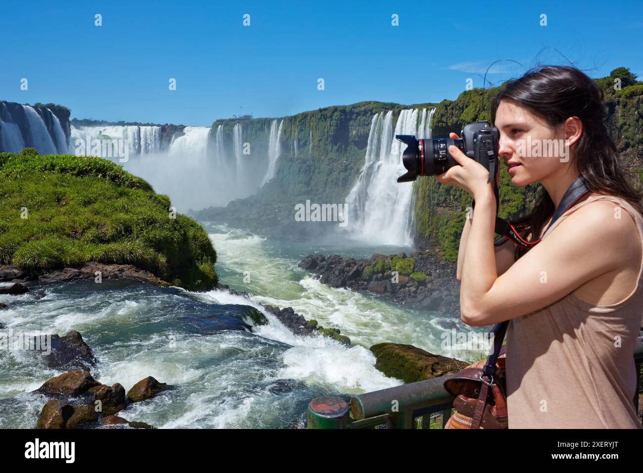 Iguazu falls argentina girl hi-res stock photography and images - Alamy