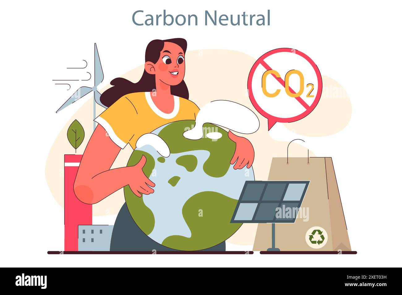 Carbon neutral living. Environment protection and reduction of carbon ...