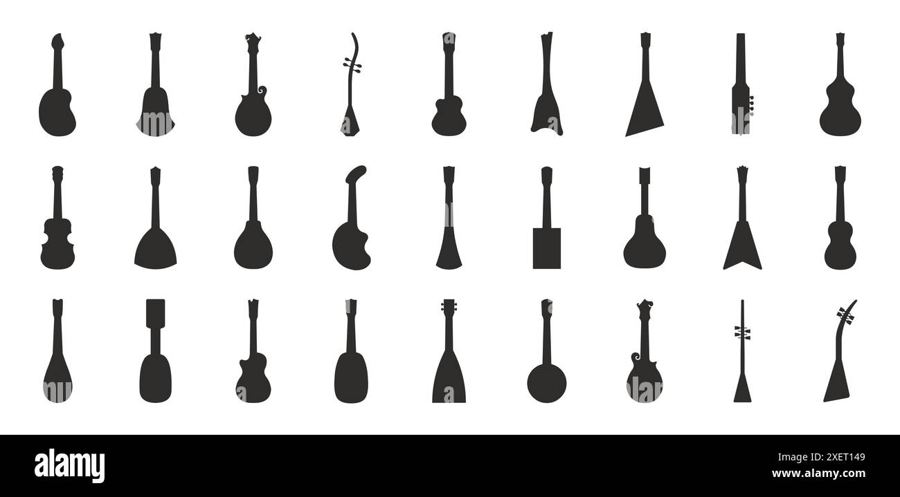 String Instruments Silhouettes Premium Vector | Silhouette Of A Lute A