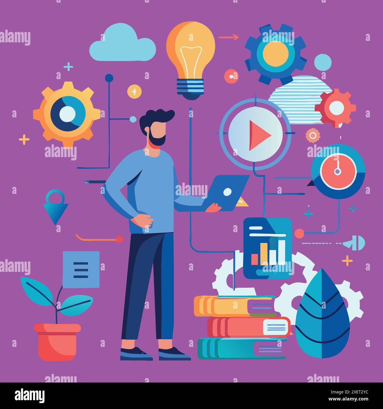 Project management symbols Stock Vector Images - Alamy