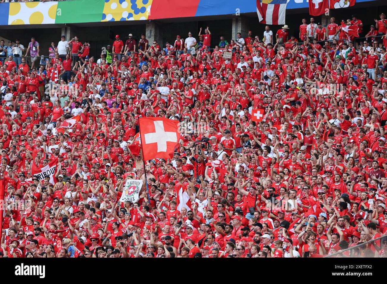 Berlin, Germany, 29, June, 2024. Switzerland fans during the match