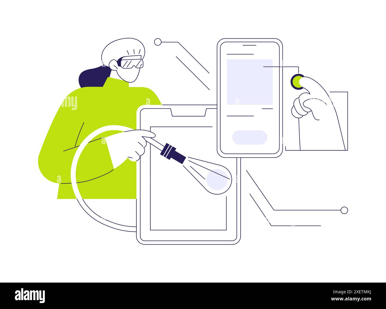 Touch screen integration abstract concept vector illustration Stock ...