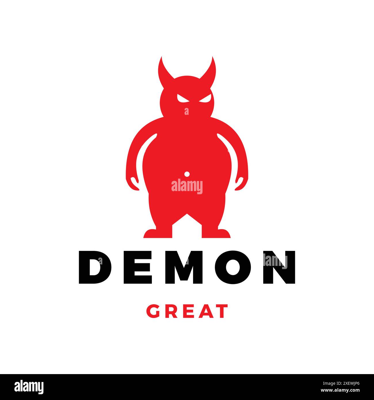 Demon or Devil Icon Logo Design Template Stock Vector