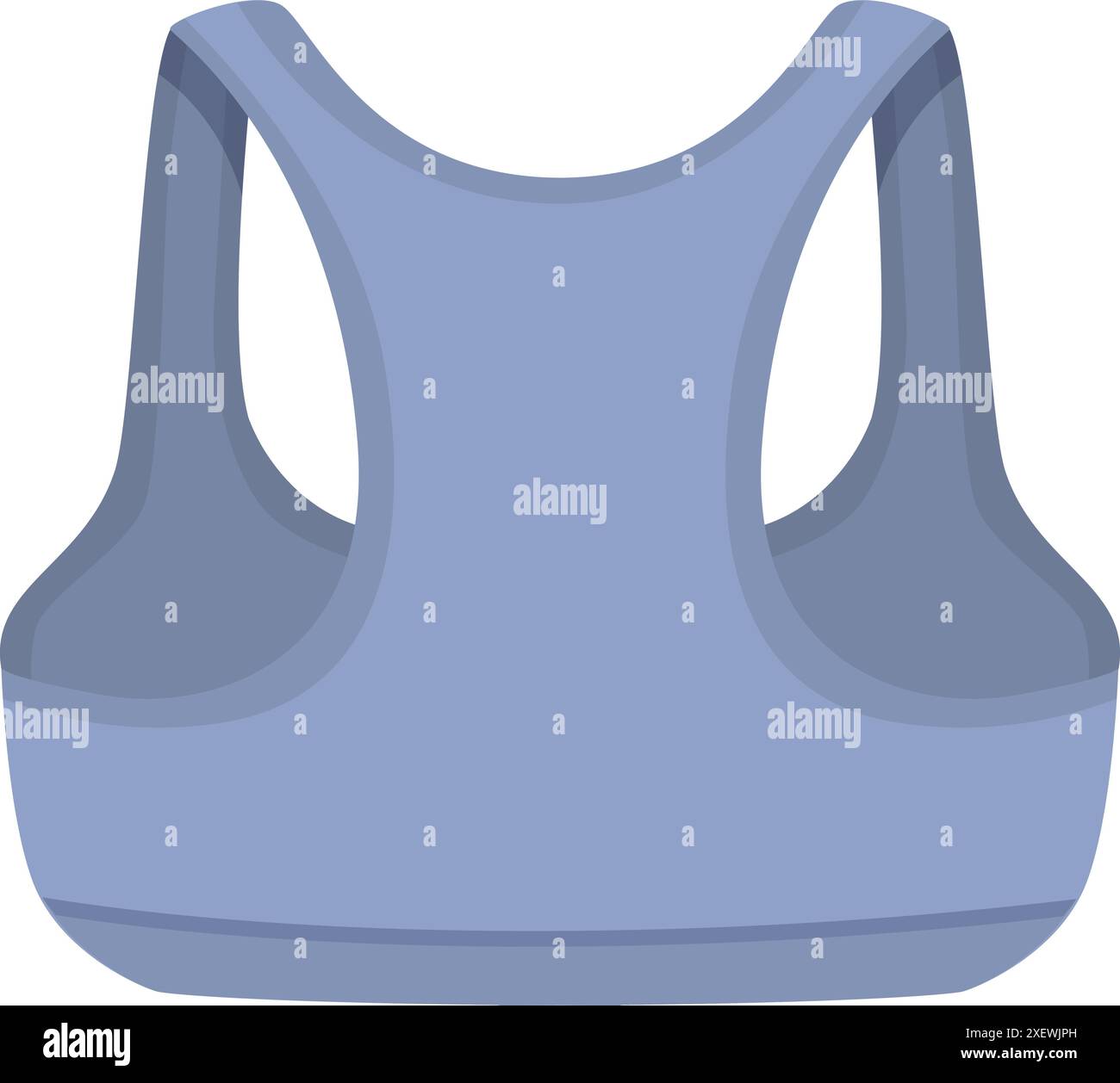 Blue sports bra isolated on white background, comfortable and ...