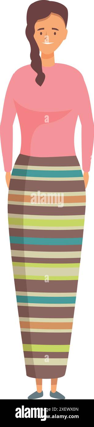 Female burmese Stock Vector Images - Alamy