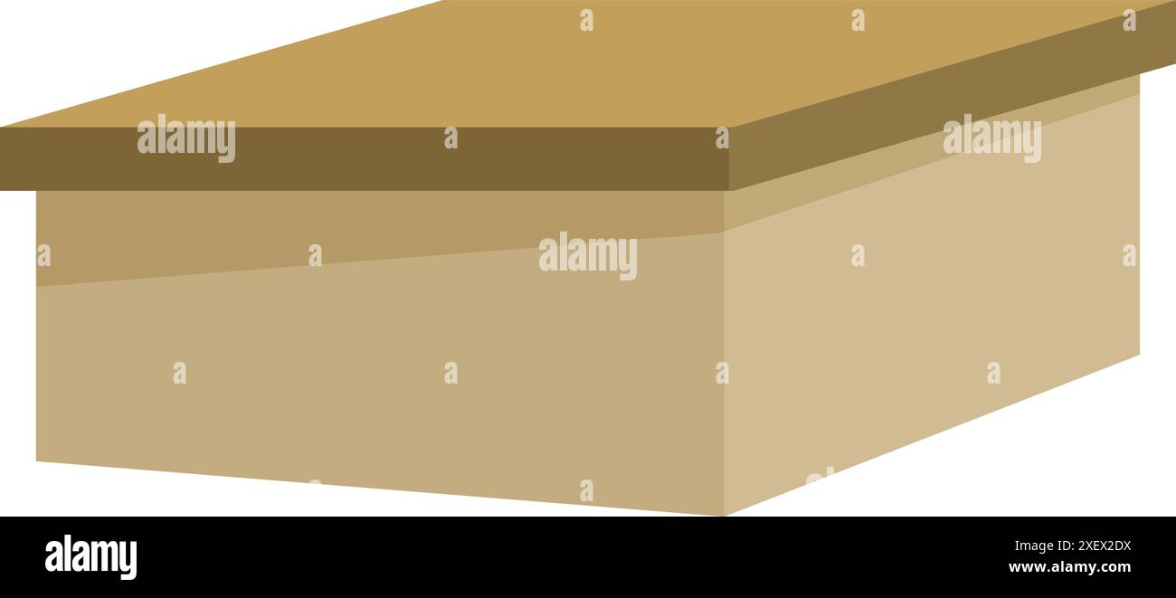 Staying Boxed In Closed cardboard box staying on surface, storage and packaging concept ...