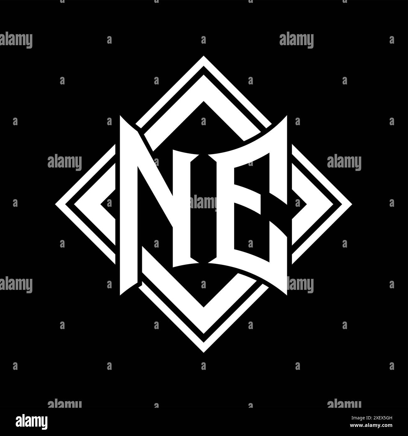Ne logo design Black and White Stock Photos & Images - Alamy