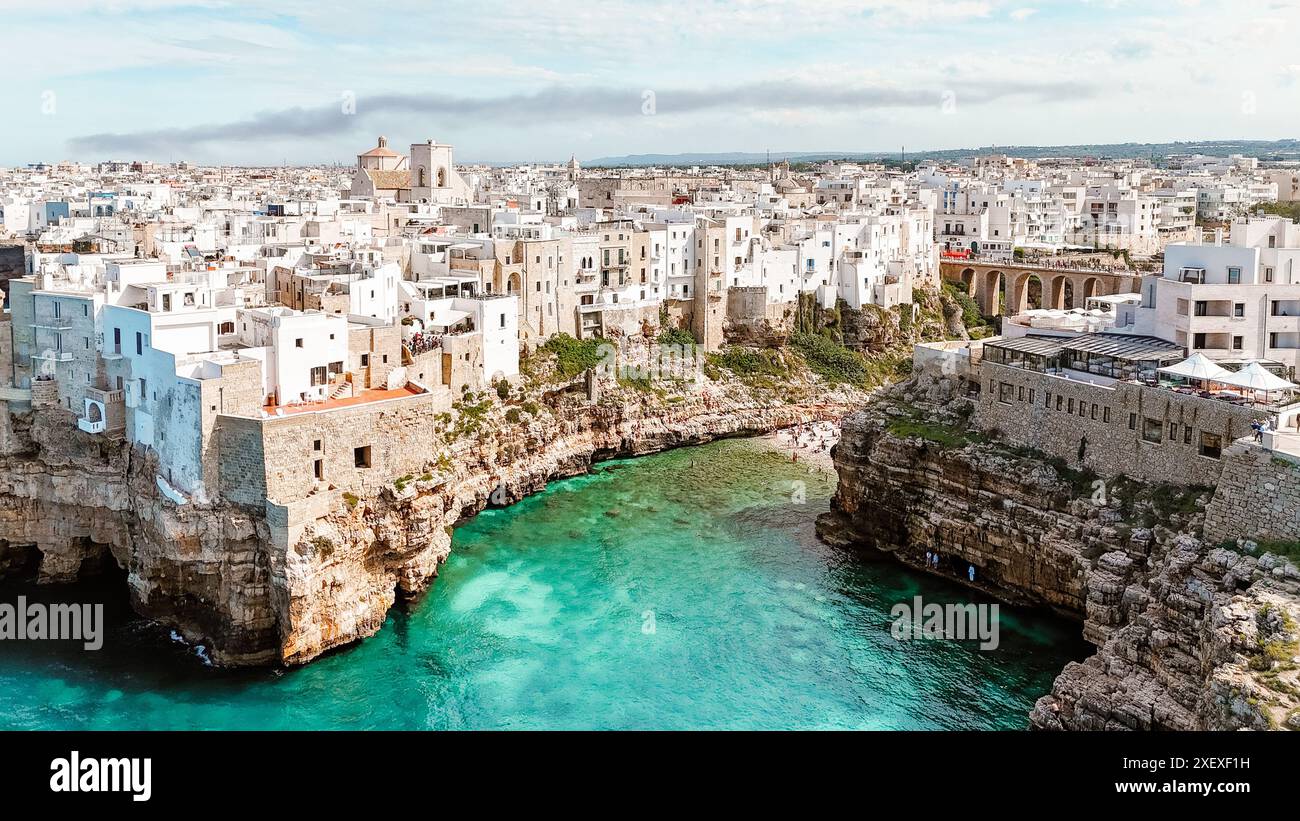 Aerial view polignano mare drone hi-res stock photography and images ...