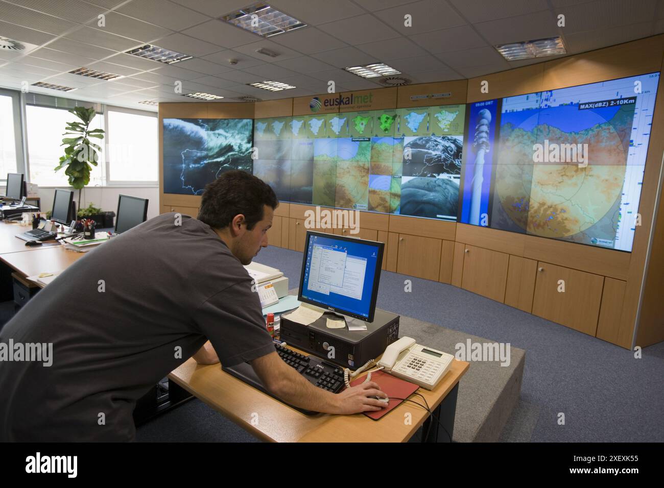 Satellite images, weather forecasting, Euskalmet (Basque Service of Meteorology). Euskadi, Spain Stock Photo