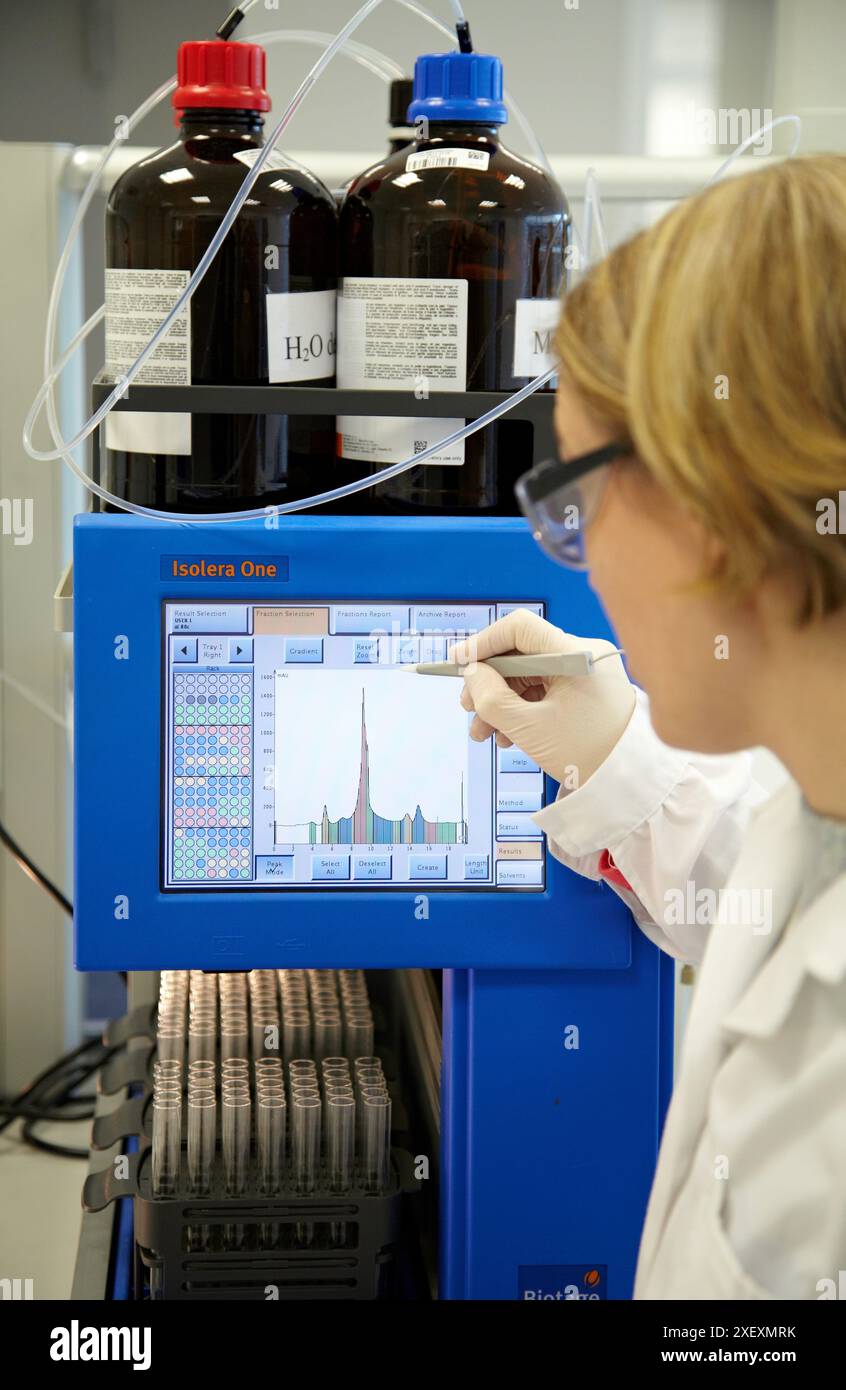 Flash chromatography, method used to purify individual chemical