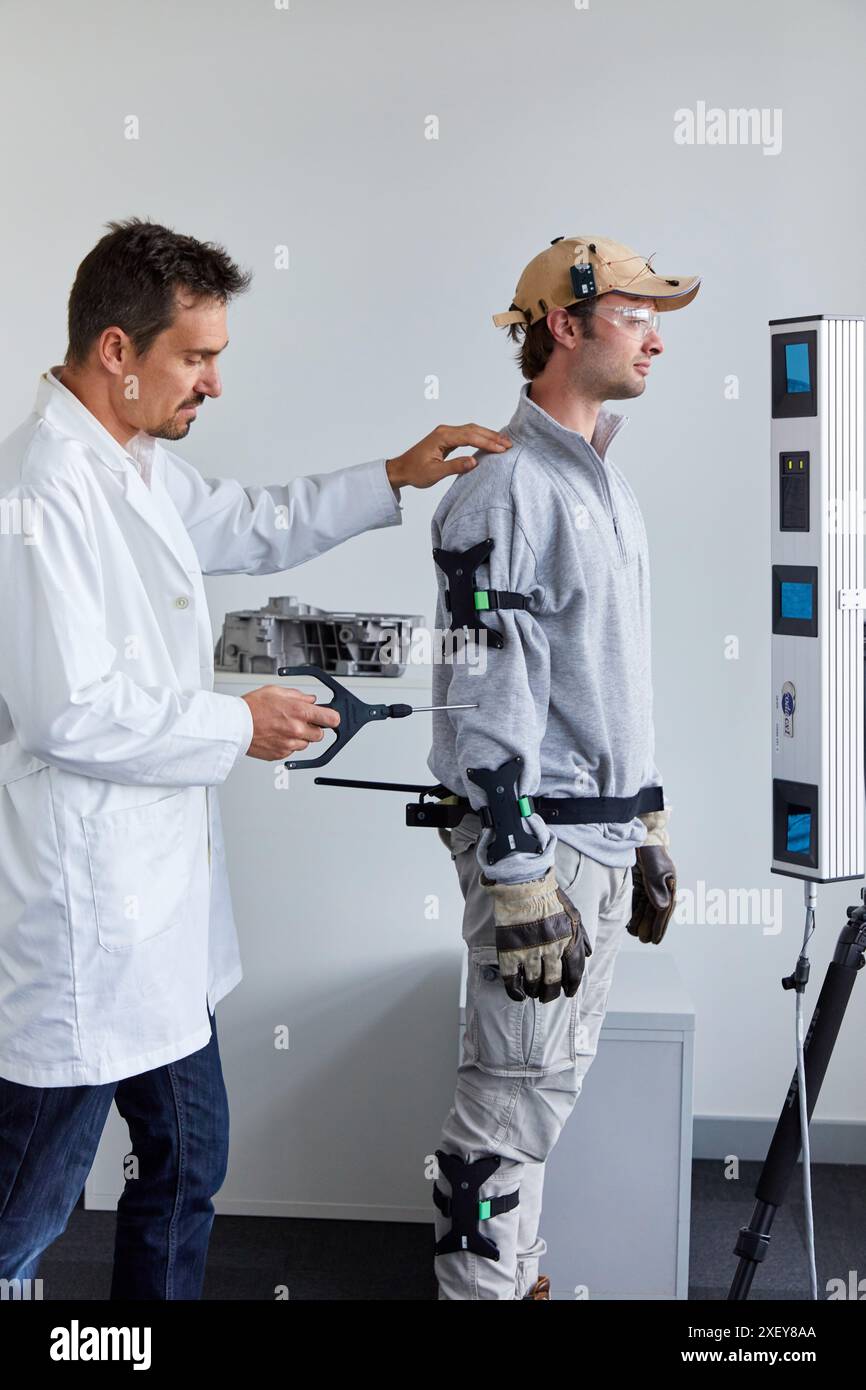 EXODYN project, Exoskeletons for the prevention of musculoskeletal ailments in work environments, Unit of Health, Technology Centre, Tecnalia Research Stock Photo