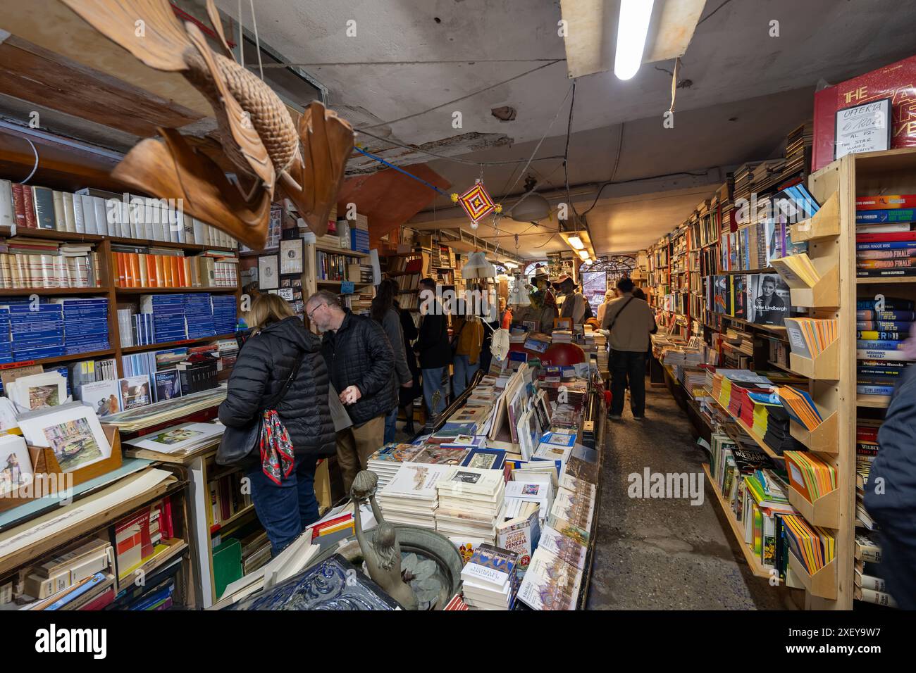 Vience Library Venice, Italy - March 24, 2024 - Acqua Alta Library famous bookstore ...