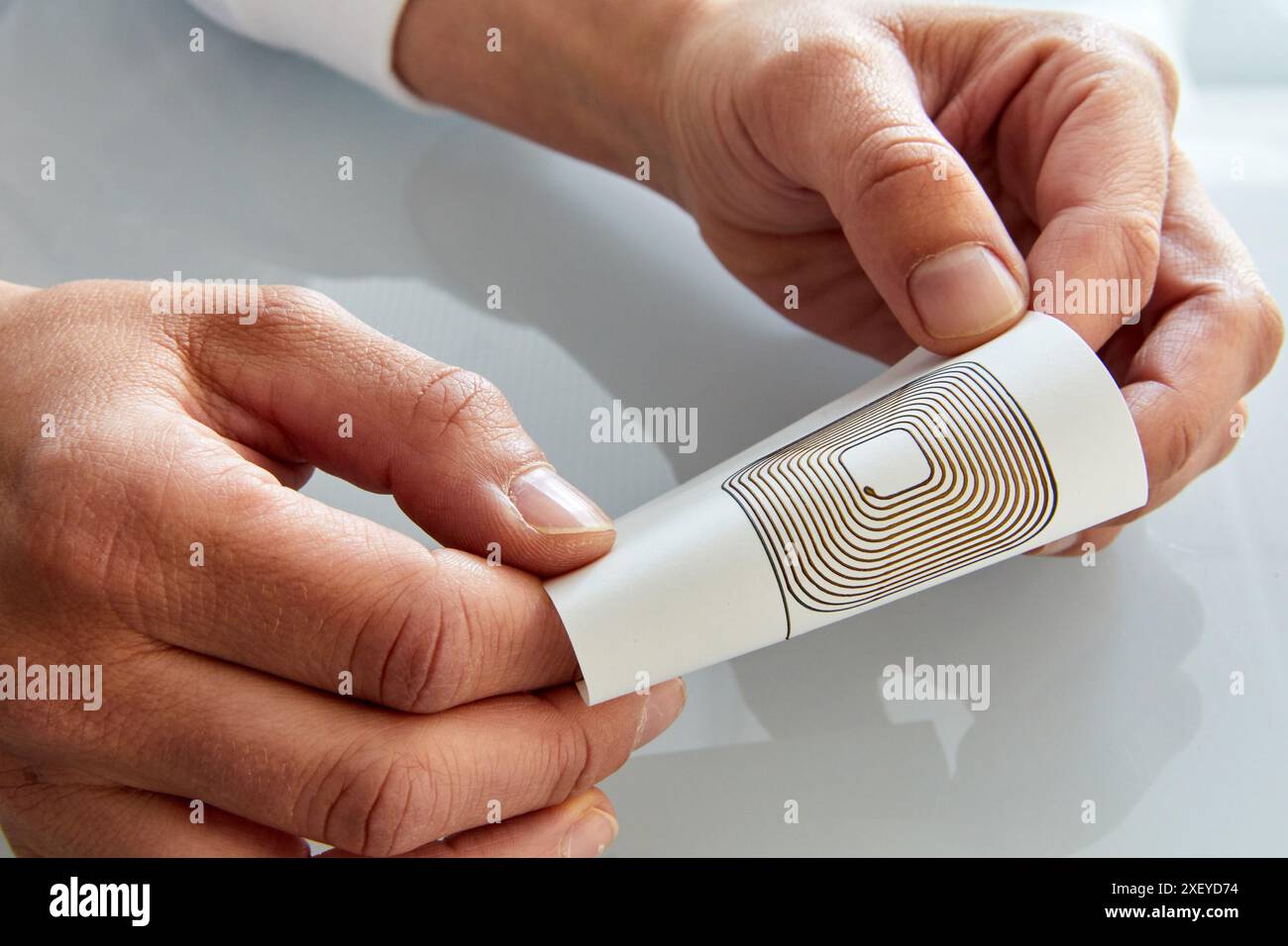 Sample, Printing electronic circuits, Functional Printing Laboratory, Aerospace Industry, Industry Unit, Technology Centre, Tecnalia Research & Innova Stock Photo