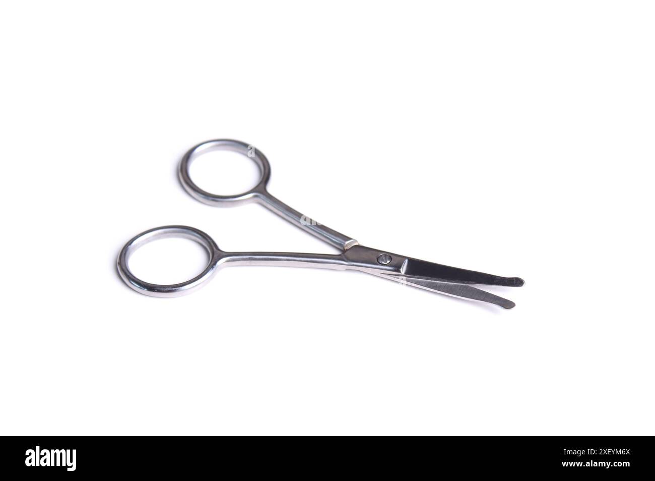 Metal scissors isolated on white Stock Photo