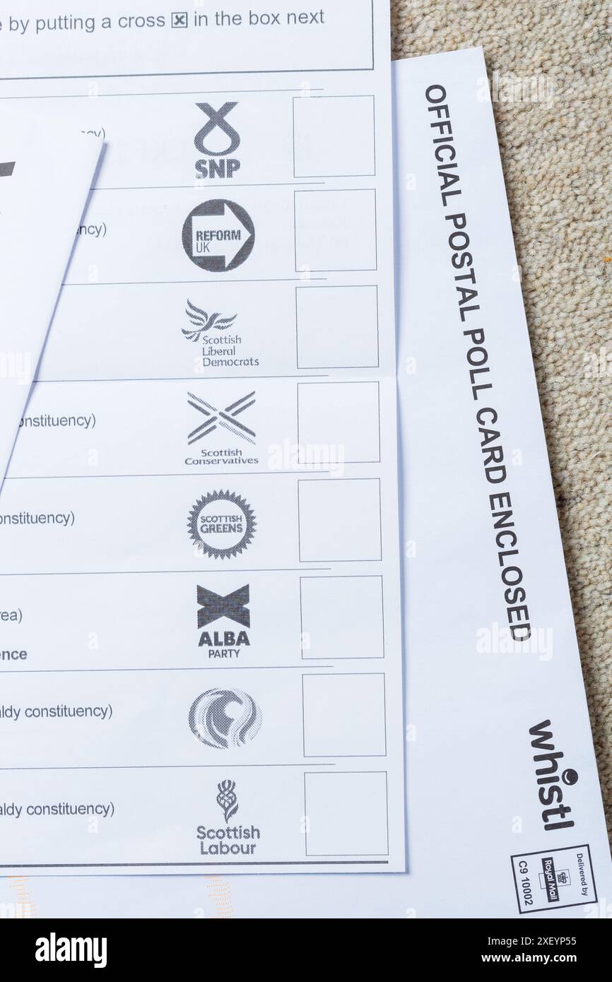 Postal vote for the 2024 UK General Election Stock Photo Alamy