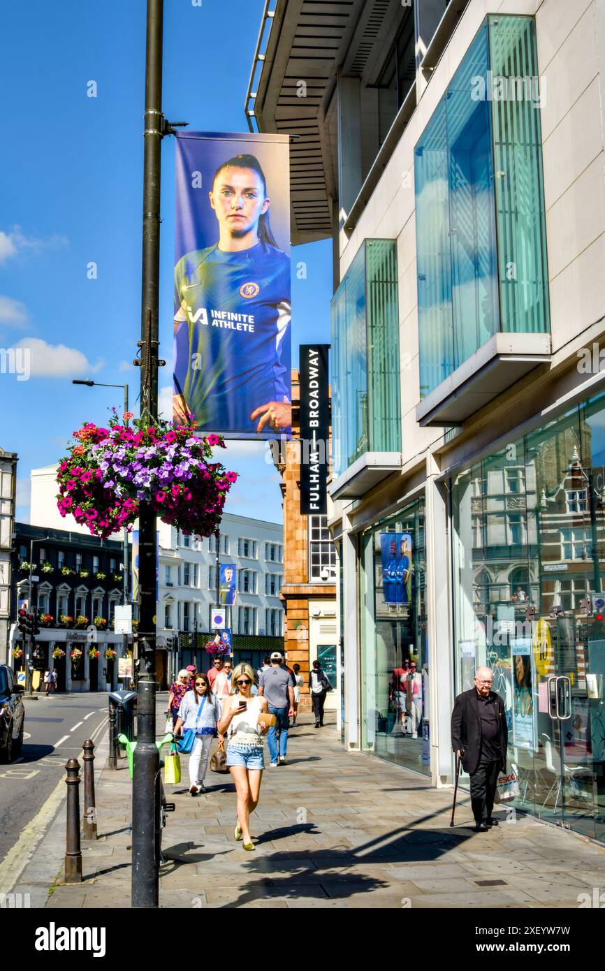 Fulham Broadway, Fulham Road, Borough of Hammersmith & Fulham, London, England, U.K. Stock Photo