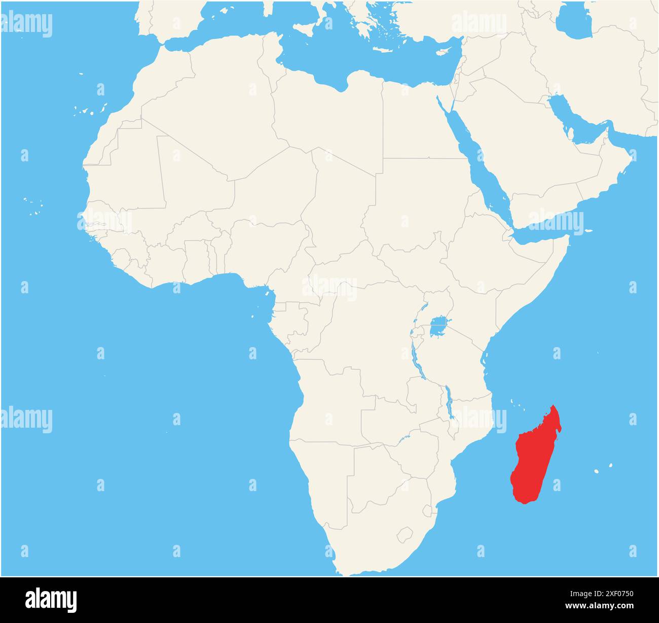 Madagascar Locator Map Stock Vector Images Alamy Locator Map Showing The Location Of The Country Madagascar In Africa The Country Is Highlighted With A Red Polygon Small Countries Are Also Marked W 2XF0750 