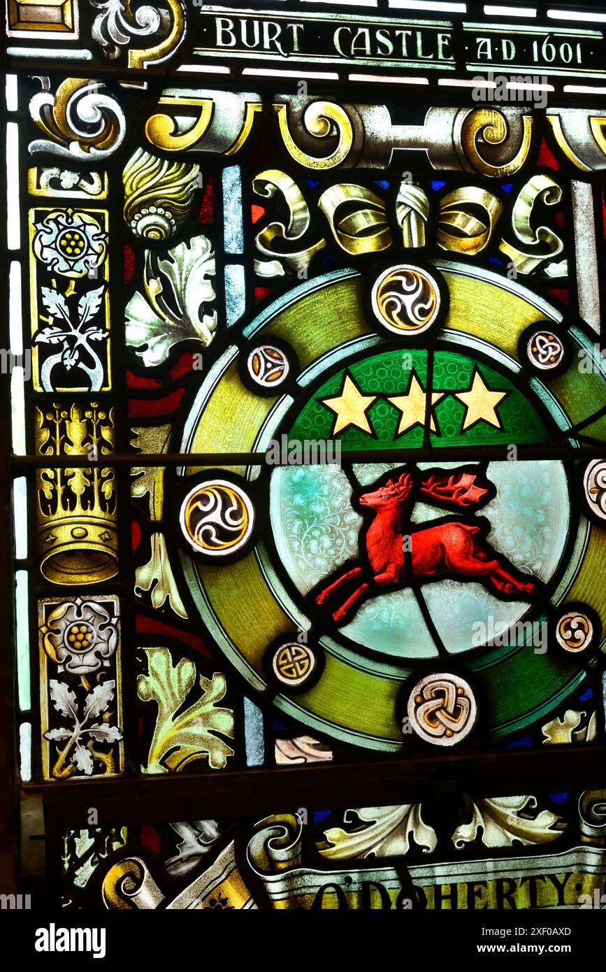 Stained Glass Windows Guildhall Derry Stock Photo - Alamy