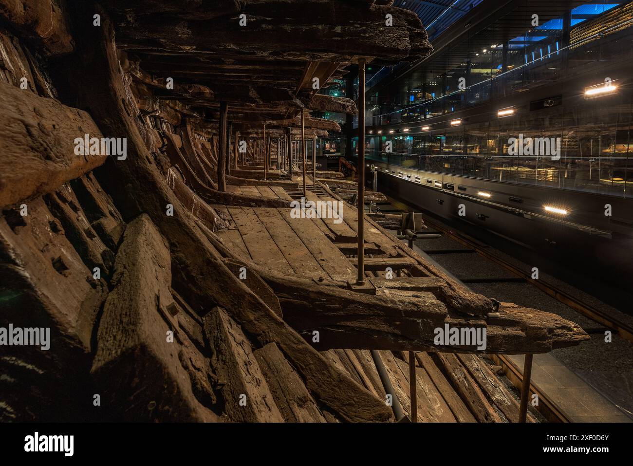 The Orlop (storage) deck of the Mary Rose in the Mary Rose museum. You ...